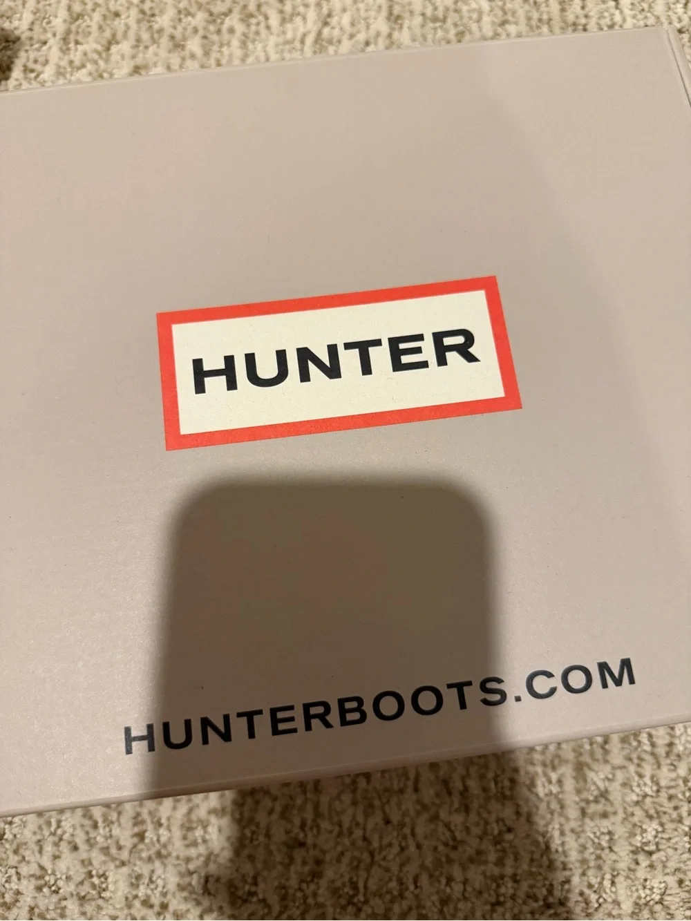 Hunter Kids Silver Rain Boots Box Label